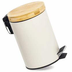 🌿🚽 GREELUE 3L Mülleimer Bad mit Holzdeckel 🚽🌿