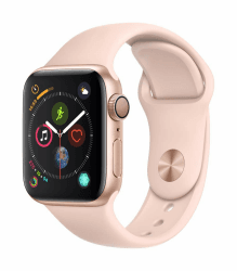 🌟 Super Angebot! 🌟 Apple Watch Series 4 40mm (GPS) - Aluminiumgehäuse Gold Sandrosa Sportarmband (Generalüberholt)