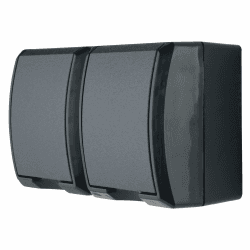 🔌🌧️ REV AquaForm Doppelsteckdose-Feuchtraumsteckdose IP44 anthrazit