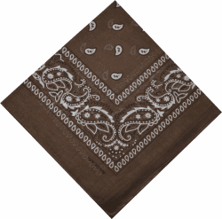 Bandana Halstuch Biker 1er 3er 6er 12er Pack Nikki Tuch Schal Paisley Kopftuch 100% Baumwolle 25 Farben Braun 1er 🧣🏍️