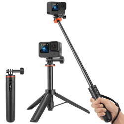 📸🌟 Mini-Stativ mit Integriertem 51cm Selfie-Stick für Action Kameras