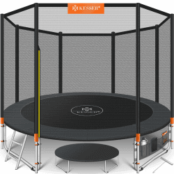 🌟 KESSER® Trampolin Outdoor Ø 244/305/366/427 cm Komplettset mit Sicherheitsnetz 🌈🎉