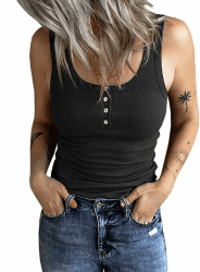 🌟 Sexy Damen Tops zum Schnäppchenpreis! 🌸 Ärmelloses Sommer Tank Top mit Knöpfen
