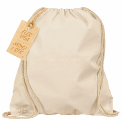 🎒 ELES VIDA Baumwoll Turnbeutel 1 Stück 38 x 42 cm Sportbeutel - Rucksack Stofftasche Bag 🌿🎨