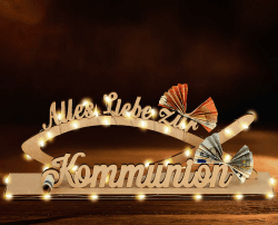 Geldgeschenk Konfirmation mit LED Lichterkette 🎁