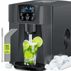 KESSER® Eiswürfelbereiter | Eiswürfelmaschine Edelstahl |100W Ice Maker