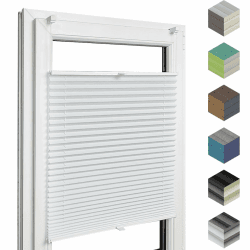 🏡 Home-Vision® Premium Plissee Faltrollo ohne Bohren mit Klemmfix (Weiß, B75cm x H120cm) 🌞