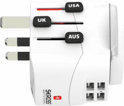 🌍🔌 SKROSS Länderstecker Pro Light USB World (4xA) Weiß - Großer Rabatt!