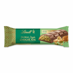 🍫 Lindt Dubai Style Riegel | 40g | Feinste Vollmilch-Chocolade mit Pistazienmark