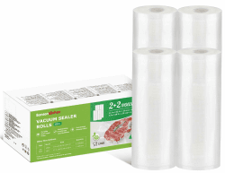 🌟 Bonsenkitchen Vakuumrollen 2 Rollen 20cm x 5m+2 Rollen 28cm x 5m Vakuumierfolie 🌟