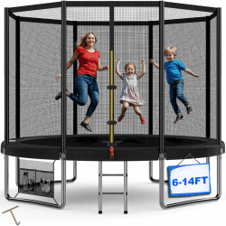 Devoko Trampolin Outdoor Ø 183/228/305/366/427 cm Indoor Trampolin Kinder Gartentrampoline
