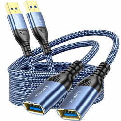 🔌🔋 XGMATT USB Verlängerung Kabel 2 Stück 2M - USB 3.0 Verlängerungskabel A Stecker auf A Buchse