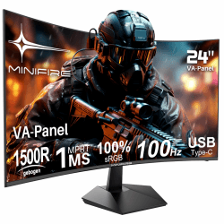 Curved Monitor 24 Zoll FHD (1920 x 1080p) 100Hz MPRT 1ms 🖥️🔊