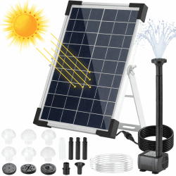 🌞🌿 Solar Teichpumpe 5W, 250L/h Solar Springbrunnen 🌊🐦