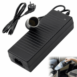 🚗 15A KFZ Netzadapter Schwarz: Spannungswandler 220V auf 12V