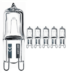 Vinaco Halogen G9 40W / 5er Pack G9 Halogenbirne 40 Watt 🔆 Hochwertige Glühbirne für Kronleuchter und Schrankleuchten