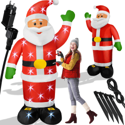🎅 KESSER® Aufblasbarer Weihnachtsmann XXL 250cm LED beleuchtet 🎄