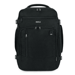 🎒 ECOHUB Handgepäck für Ryanair Flugzeug - Umweltfreundlicher Rucksack 20L Damen Klein, Wasserdicht (Schwarz)