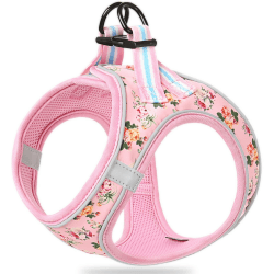 🐾 HEELE Hundegeschirr für kleine Hunde in Blume Pink 🌸