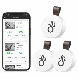 🌡️📱 Bluetooth Thermometer Hygrometer für Haus, Büro, Gewächshaus - 3er Pack