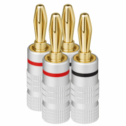 24K vergoldeter Bananenstecker für Lautsprecher Verstärker (4 Stück) 🔊🔌