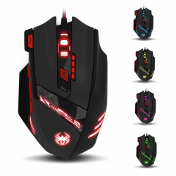 🎮 Zelotes T90 Gaming Maus 9200 DPI 🖱️ Gewichtstuning für Pro Gamer