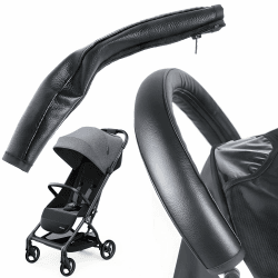 👶🛍️ Leder Kinderwagen Griff mit Reißverschluss Kinderwagen Armlehne