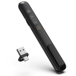 🚀 Präsentationsfernbedienung mit Laserpointer und USB-C & USB-A Receiver