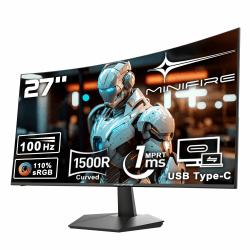 🌟🖥️ Minifire Curved Monitor 27 Zoll 100Hz - Schwarz 🖥️🌟