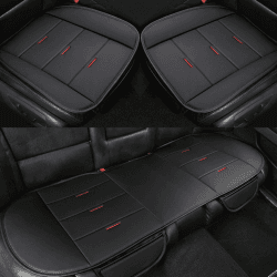 🚗🔥 Black Panther Sitzauflage Auto - Universeller PU Leder Sitzschoner in Schwarz