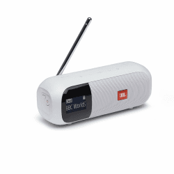 🔊🎶 JBL Tuner 2 Radiorekorder - Weiß – Tragbarer Bluetooth Lautsprecher mit MP3, DAB+ und UKW Radio