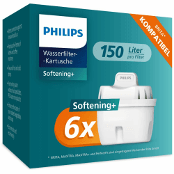 🌊🌿 Philips Wasserfilter-Kartusche Antikalk+, 6er-Pack 🌿🌊