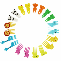 🍎🐼🐱 laeeyin Mini Cartoon Bento Obstgabeln Zahnstocher für Kinder - 20 Stück