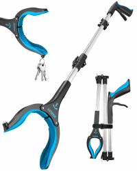 🌟 Greifzange für Senioren 91cm Aluminium Müllzange, Faltbare Greifer für Senioren