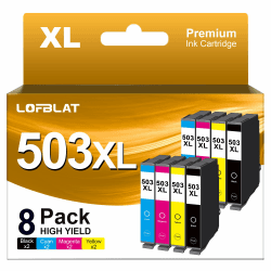 LOFBLAT 503XL XP 5200 Druckerpatronen Kompatibel für Epson 503 XL Patronen für Epson Workforce WF-2960DWF Patronen XP-5200 WF-2960DWF WF-2965DWF (8er-Pack)