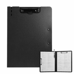 FRETONBA Klemmbrett a4 Schwarz - Schreibmappe Klemmbrett mit Deckel