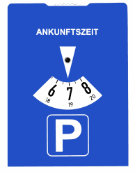 Parkscheibe StVO-konform mit Benzinrechner 🚗🕒 | Robuste Parkuhr aus Karton