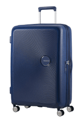 🛄 American Tourister Soundbox - Spinner L Erweiterbarer Koffer, 77 cm, 110 L, Blau (Mitternachtsblau) Angebot! 🎉