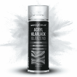 🎨 WerkXheld Klarlack Glänzend 400ml - Universeller Sprühlack für Metall, Holz, Glas und Kunststoff
