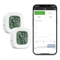 🌡️🌿 Thermometer Hygrometer Deal: 2 Stück Bluetooth Thermo-Hygrometer mit Smart App-Steuerung