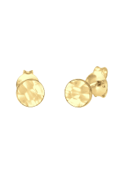 Elli Ohrringe Damen Ohrstecker Kreis Gehämmert Organic in 925 Sterling Silber ❤️👂