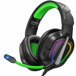Krysenix PG2 RGB Gaming Headset für PS4, PS5, PC, Nintendo Switch, Xbox - Schwarz/Grün 🎧🎶✨