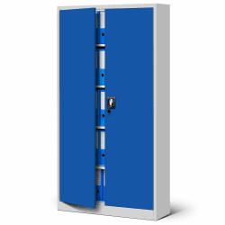 🔒 Jan Nowak Metallschrank Jan 185 x 90 x 40 cm - Metall Aktenschrank Abschließbar mit 2 Türen, Mehrzweckschrank 📁🔐