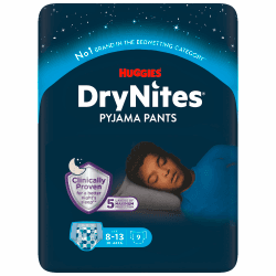🌙 Huggies DryNites Nacht-Windeln für Jungen 8-13 Jahre (30-48 kg) - 9 Stück 🌟