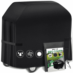 🔥 SPGOOD Grillabdeckung Wetterfest 420D Oxford-Stoff Grill Abdeckhaube Gasgrill Wasserdicht Staubdicht Schutzhülle Haube Abdeckplane Reißfest BBQ Cover - Universelle 147 x 61 x 122cm
