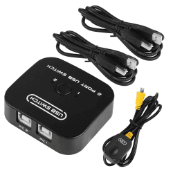 🔌 RIIEYOCA USB 2.0 Sharing Switch USB 2.0 Peripheriegeräteumschaltung Adapterbox