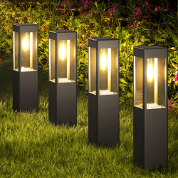🌞🌿 Joomer Solarlampen für Außen Garten - LED Solarleuchten für Außen Quadrat Wegeleuchte Gartenleuchte Wetterfest