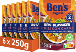 🌶️🍛 BEN'S ORIGINAL™ Chili con Carne - mit Hackfleisch und Gemüse 6x250g - Angebot!