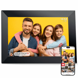 📸🖼️ Frameo Digitaler Bilderrahmen WiFi VESWWE 10,1 Zoll Digital Photo Frame 1280x800 IPS-Touchscreen