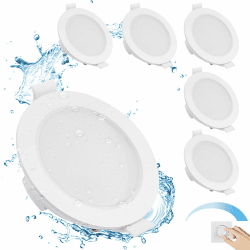 LED Einbaustrahler Dimmbar IP65 Wasserdicht 💡 | 6 x 6W | 4000K | 400LM